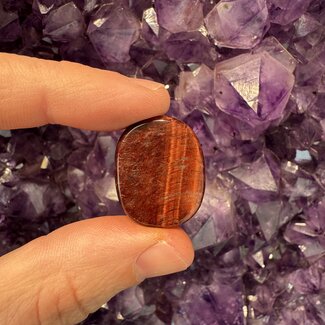 Red Tigers Eye Flat Stone - Mini Slice Slab