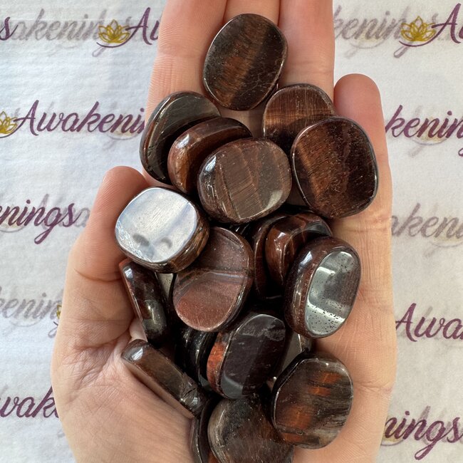 Red Tigers Eye Flat Stone - Mini Slice Slab