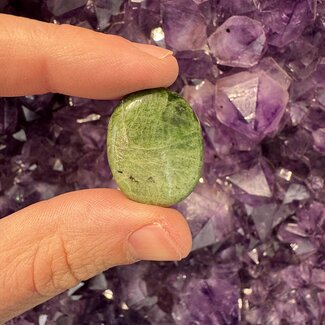 Chrome Diopside Round Flats - Tumbled