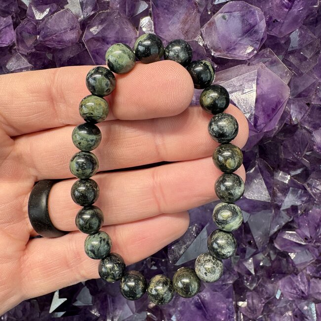 Crocodile (Kambaba) Jasper (Green Stromatolite) Bracelets - 8mm