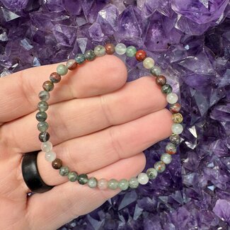 African Bloodstone (Seftonite Septonite Setonite Heliotrope) Bracelets - 4mm Mini