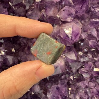 Bloodstone (Seftonite Heliotrope) Cubes 1"