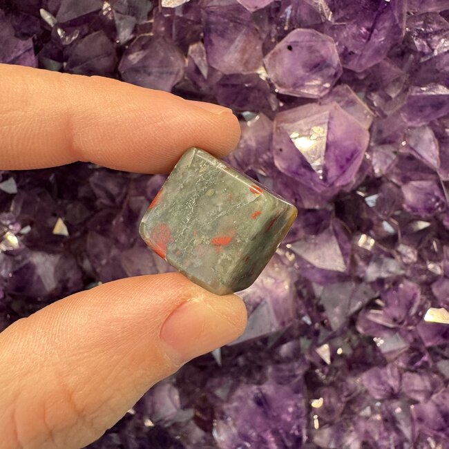Bloodstone (Seftonite Heliotrope) Cubes 1"
