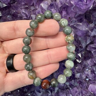 African Bloodstone (Seftonite Septonite Setonite Heliotrope) Bracelets - 8mm