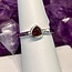 Red Garnet Trillion Silver (Plated) Rings - Adjustable