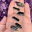 Black Tourmaline Pendants - Rough Raw Natural - Wire Wrapped
