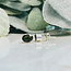 Moldavite Earrings - Oval (Small) Faceted Bezel Set - Sterling Silver