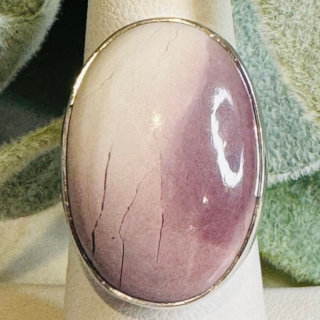 Hyacinth Jasper Rings - Oval Adjustable Bezel Set - Sterling Silver