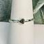 Moldavite Rings - Size 8 (Small) Triangle Trilliant Bezel Set - Sterling Silver