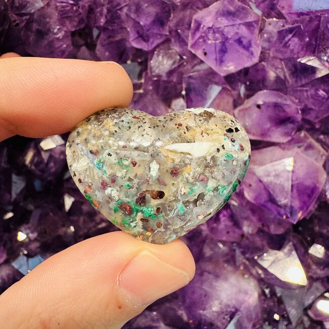 Confetti Chalcedony Hearts