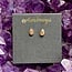 Carnelian Earrings - Teardrop Pear Studs Bezel Set 4mm - Sterling Silver