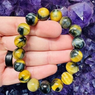 Blue & Gold Tigers Eye Bracelets - 12mm