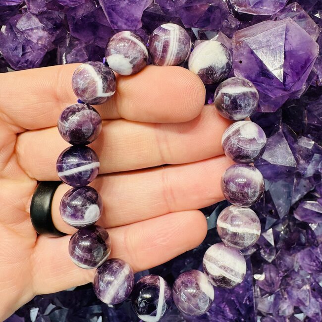 Chevron (Dream) Amethyst Bracelets - 10-12mm