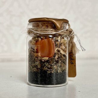 Glass Crystal & Herb Spell Intention Jar - Small 2" - Kids Protection