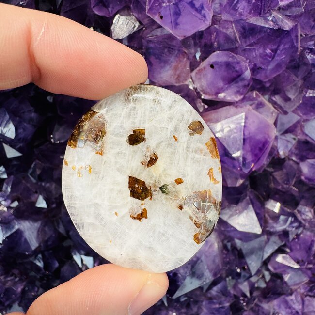 Cryolite & Siderite Flat Stone