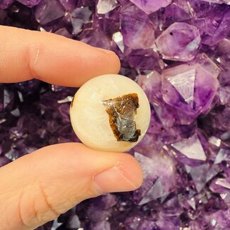 Cryolite & Siderite Sphere Orb - 24mm
