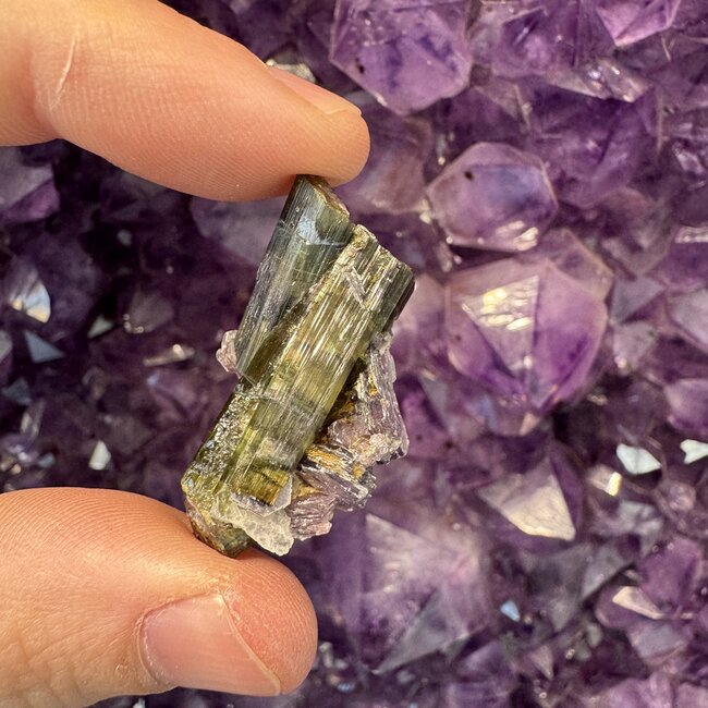 Green Watermelon Tourmaline Cluster (Zambia)