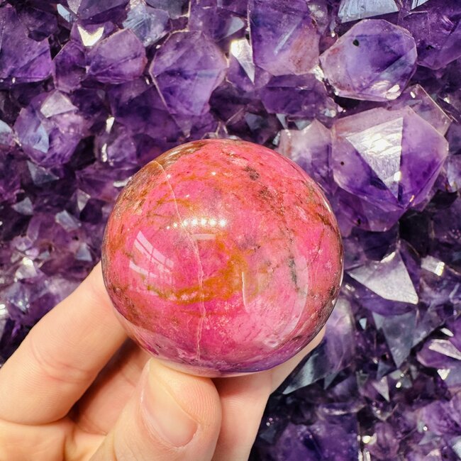 Pink Cobaltoan (Cobaltian Cobalto Salrose Cobaltocalcite) Calcite Sphere Orb 45-50mm