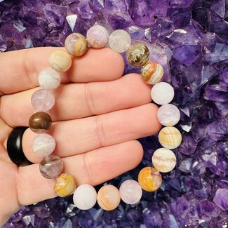 Amethyst Agate Bracelets - 8-9mm