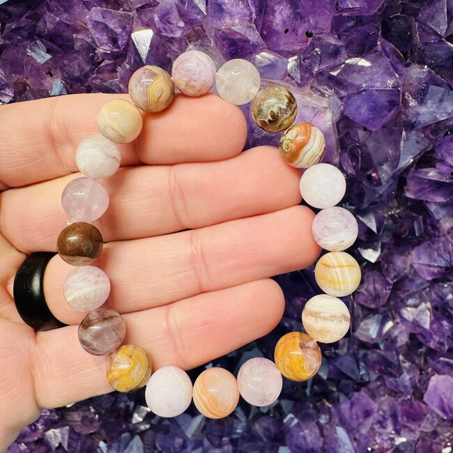 Amethyst Agate Bracelets - 8-9mm