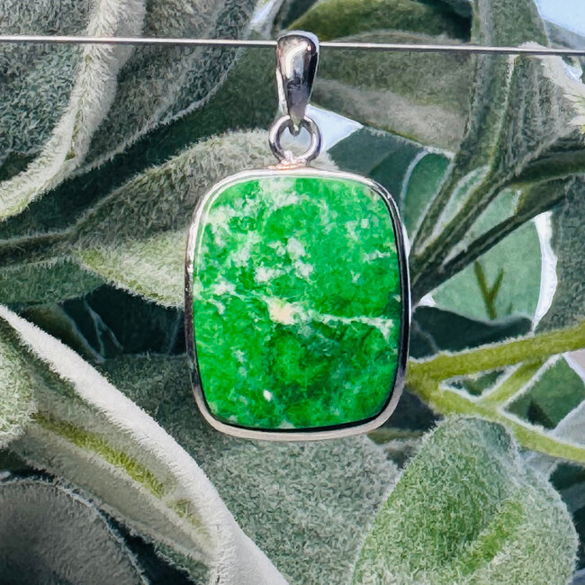 Maw Sit Sit Pendants - Rectangle Bezel Set - Sterling Silver