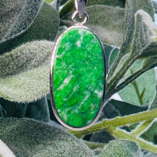 Maw Sit Sit Pendants - Oval #1 Bezel Set - Sterling Silver