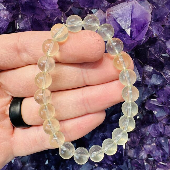 Libyan Tektite Desert Glass (Great Sand Sea Glass Lechatelierite) Bracelets - 8mm