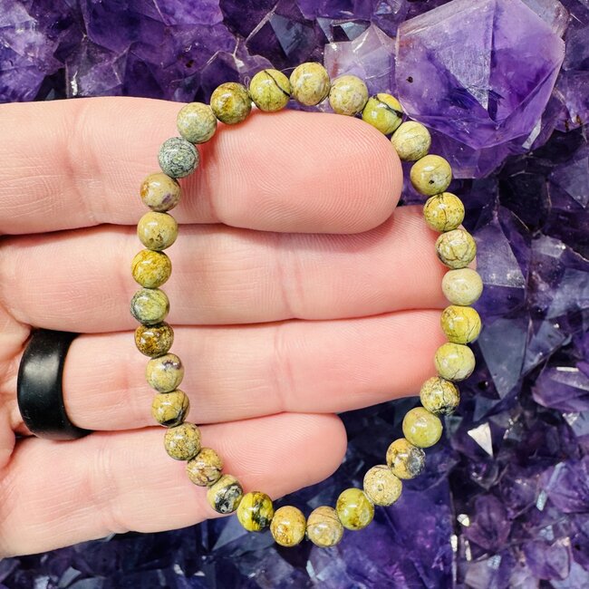 Stichtite in Serpentine (Atlantasite Atlantisite Tasmanite) Bracelets - 4mm