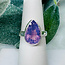 Lavender (Purple) Quartz Rings - Size 7 Teardrop Pear Bezel Set - Sterling Silver