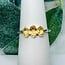 Citrine Rings - Size 6 Triple Marquise (3 Stone) Faceted - Sterling Silver