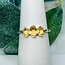 Citrine Rings - Size 6 Triple Marquise (3 Stone) Faceted - Sterling Silver