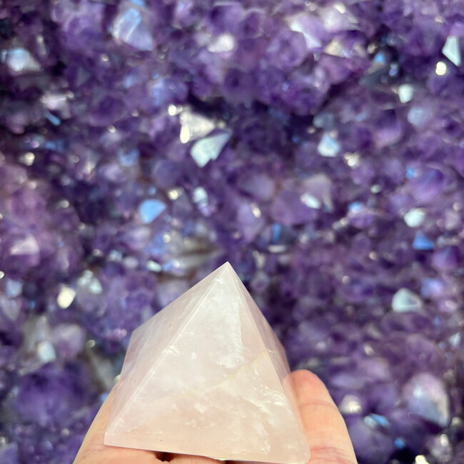 Rose Quartz Pyramids - Large (2")