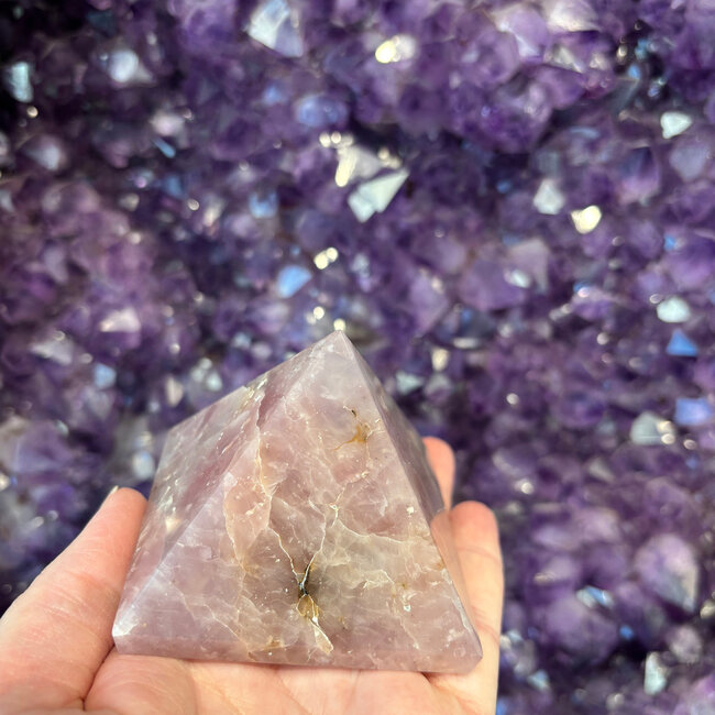 Rose Quartz Pyramid - Extra Large (XL) (2.25-2.5")