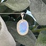 Rainbow Moonstone Pendants - Oval Faceted Bezel Set - Sterling Silver