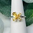 Citrine Rings - Size 5 Butterfly Faceted - Prong Set Sterling Silver