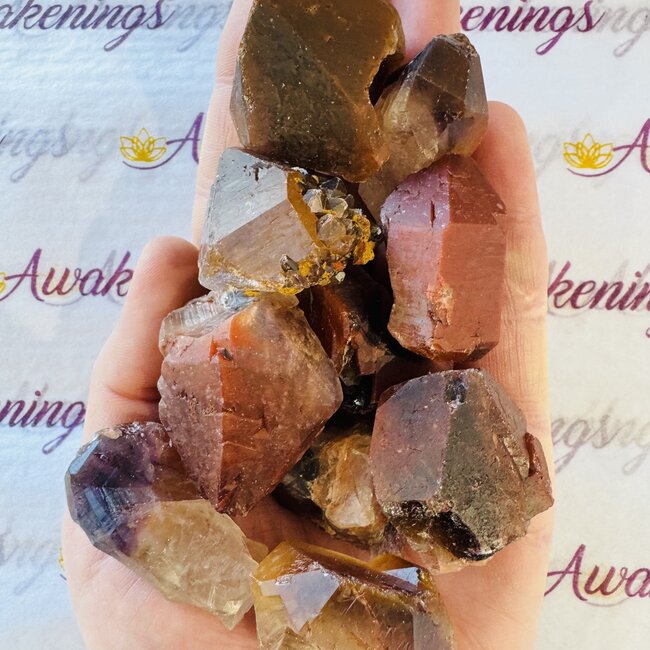 Lepidocrocite Quartz Points - Large
