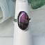 Purple Labradorite Rings - Size 6 Oval Bezel Set - Sterling Silver