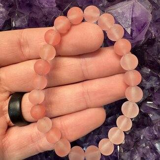 Cherry Watermelon Quartz (Matte) Bracelets - 8mm