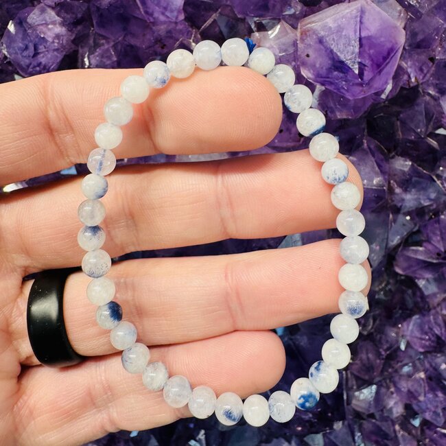 Dumortierite In Quartz Bracelets - 4mm