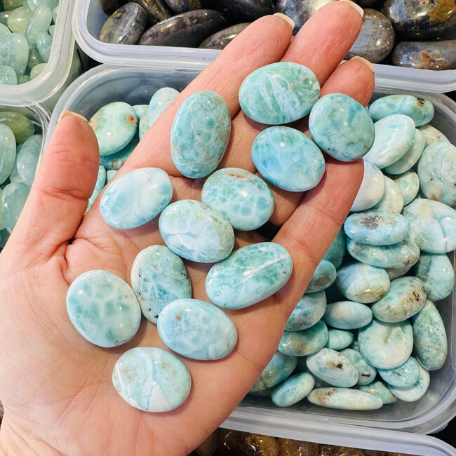 Larimar Palms Pillow Pocket Stones - Small
