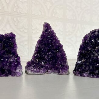 Amethyst Druzy - Flat Cut Base 3-4" - Rough Raw Natural (A Grade)