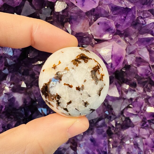 Cryolite & Siderite Sphere Orb - 38mm