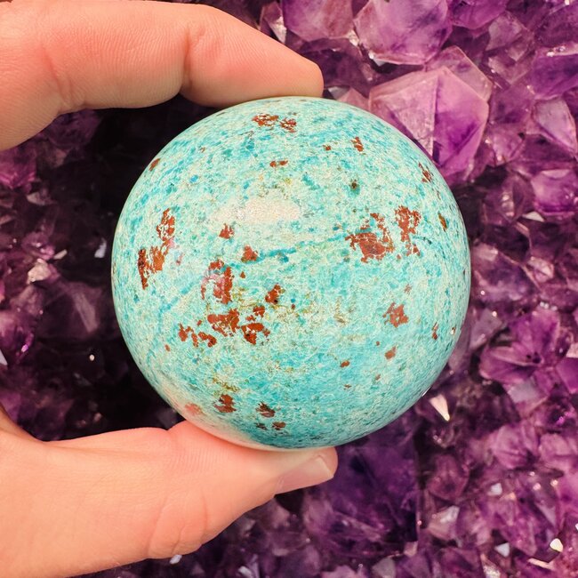 Peruvian Chrysocolla Sphere Orb - 60mm
