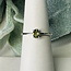 Moldavite Rings - Size 7 Oval Faceted - Claw Set Sterling Silver