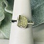 Moldavite Rings - Size 6 Rough Bezel Set - Sterling Silver Raw Natural