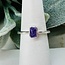 Charoite Rings - Size 9 Rough Raw Natural Stackable - Bezel Set Sterling Silver