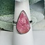 Pink Cobaltoan (Cobaltian Cobalto Salrose Cobaltocalcite) Calcite Rings - Size 7.5 Teardrop Pear Bezel Set - Sterling Silver