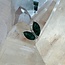 Emerald Earrings - Marquise Faceted Studs - Prong Claw Set Sterling Silver Push Back