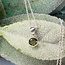 Moldavite Necklaces - Circle Round Faceted Bezel Set - Sterling Silver 16-18" Dainty Chain