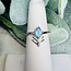 Labradorite Rings - Size 5 Faceted Marquise 'Wheat' Bezel Set - Sterling Silver